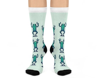 Dancing Frog Socks | Colorful socks for men and women | Gift for him & her | Funny design | Micro Print Socks