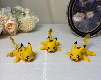 3D Printed Articulating Pikachu – Poseable Fidget Toy, Desk Companion