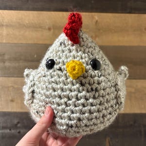 Chicken Plush | Crocheted Chicken | Crochet | Handmade | Chicken Plushie | Crocheted Stuffed Animal | Chicken Toy | Plushie |  Medium