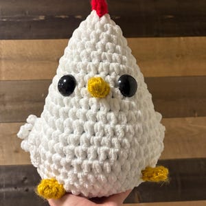Chicken Plush | Crocheted Chicken | Crochet | Handmade | Chicken Plushie | Crocheted Stuffed Animal | Chicken Toy |  Toy |  Large