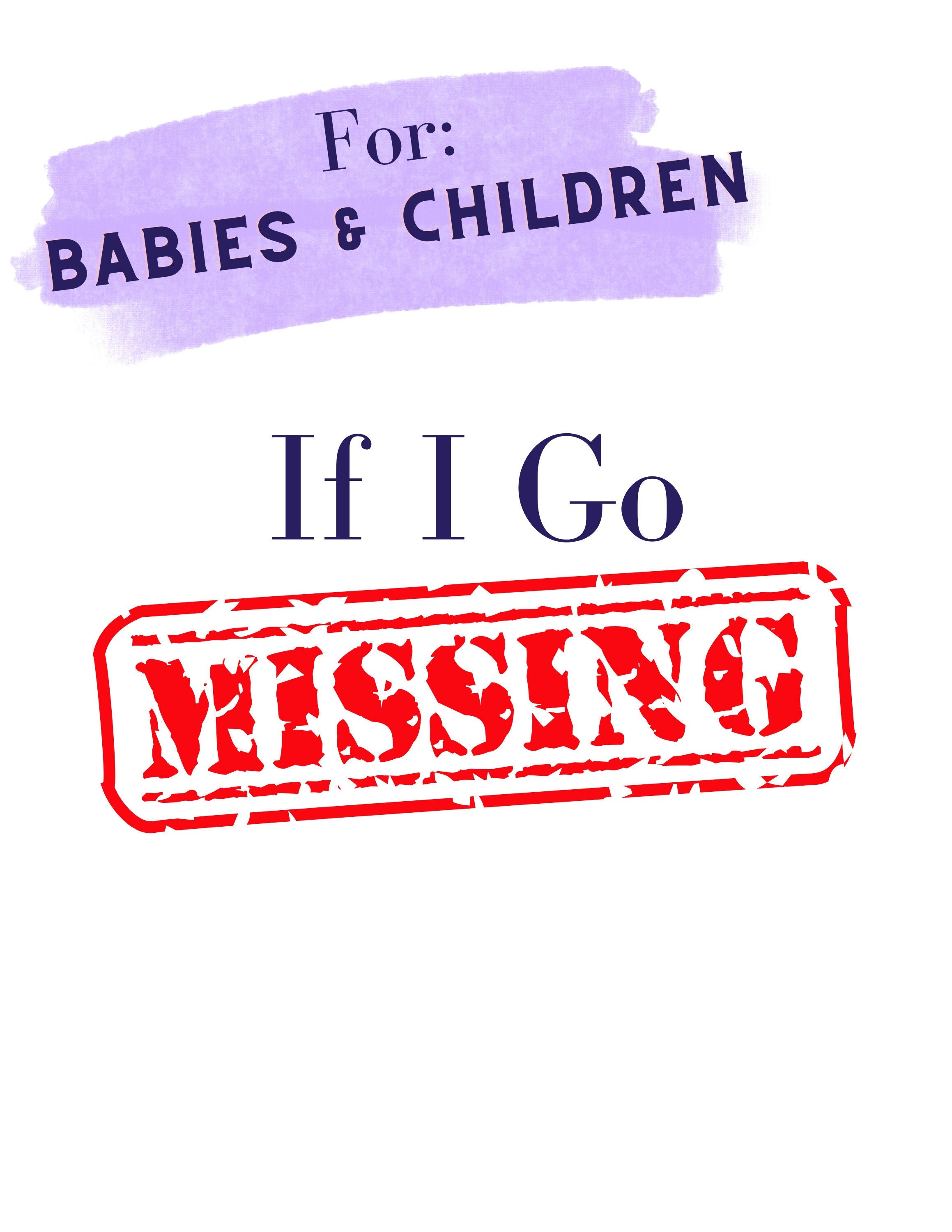 If I Go Missing Folder TEMPLATE for Emergency Preparedness Digital If I Go Missing Folder TEMPLATE for Emergency Preparedness Digital
