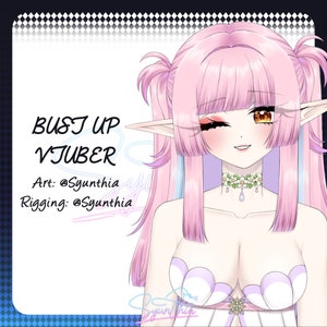 Premade Female Live2D Vtuber Model | Commercial use | Vtube Studio Ready to use Live2D Model | Elf Bust Vtuber Model
