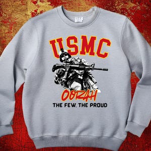 USMC Combat Marine Corps Sweatshirt Oorah Strong Celebrate 250-Years Veteran Devil-Dog Gift Spirit Honor Courage Semper Fi The Few The Proud