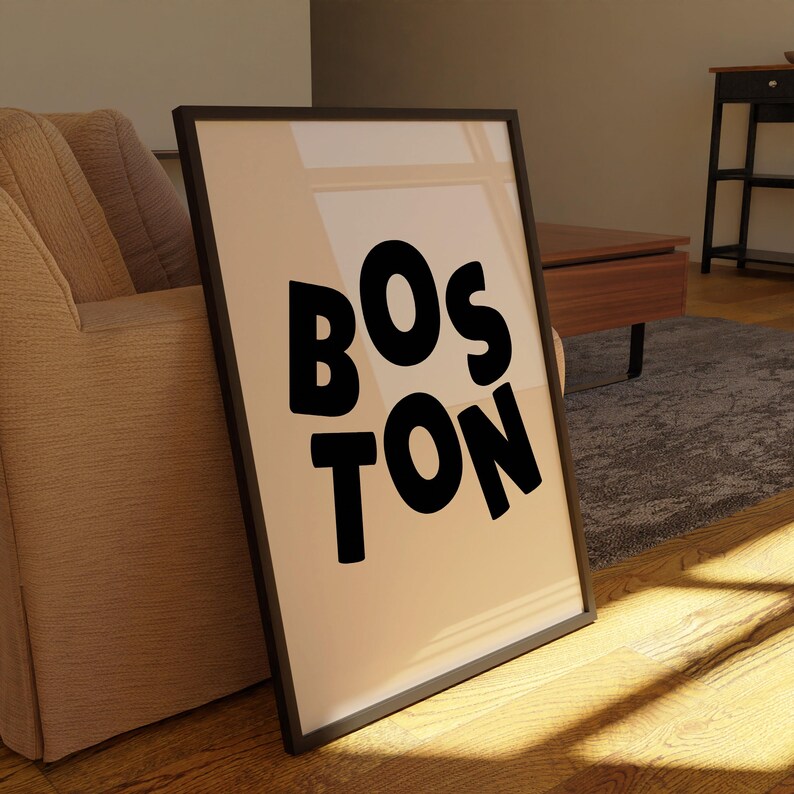 Boston Massachusetts Typography Art Print Digital | Boston Red Sox ...