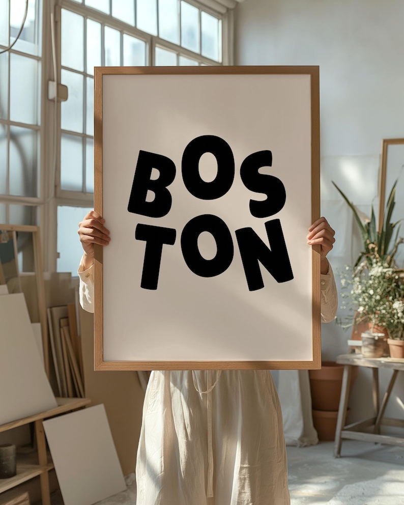 Boston Massachusetts Typography Art Print Digital | Boston Red Sox ...