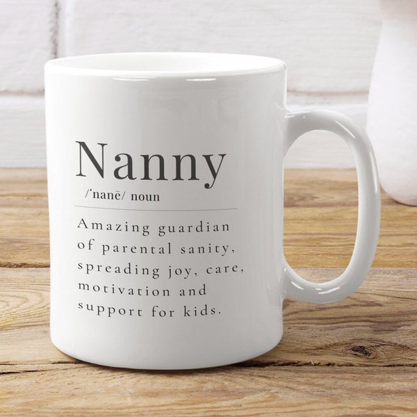 Funny nanny mug mothers day gift babysitter birthday gift for nanny mothers day gift for childcare provider present for babysitter mug comic