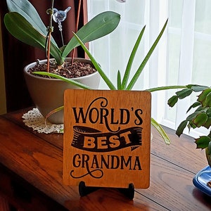 Laser Etched Wood Signs With Free Easel
