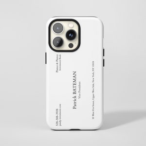 American Psycho, Patrick Bateman Visitenkarte, Robuste Hülle für Apple iPhone 11 12 13 14 Pro Max