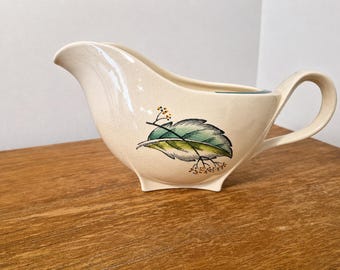 Vintage Burleigh Viscount Leaf Gravy Boat