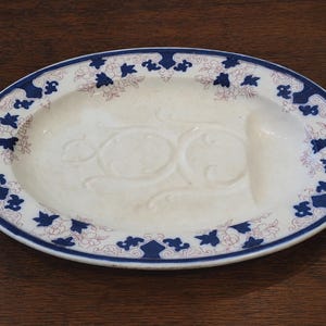 Antique 1863 William Brownfield Oval Meat Platter - Tree and Well design