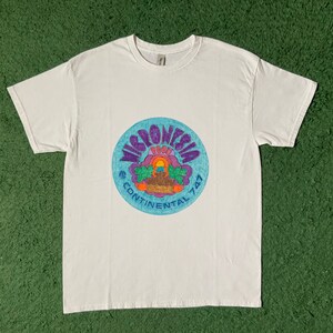 Hand Drawn Size Large Continental Airlines Micronesia Room Shirt