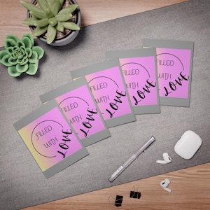 Tarjetas de felicitación, notas de agradecimiento, llenas de amor y gratitud, paquete de 5, Give Me Grace, juego de papelería, juego de tarjetas