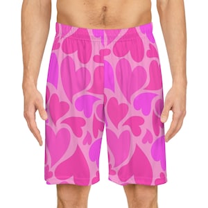 Give Me Grace voller Pinker Herzen Basketball Shorts