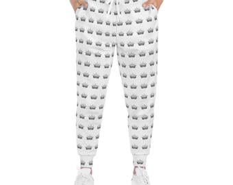 Give Me Grace Crown (White) Unisex Athletic Joggers