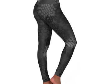 Leggings de yoga de cintura alta con estampado exclusivo "Give Me Grace" en negro