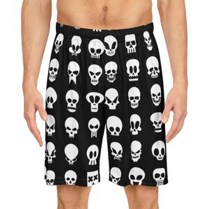 Give Me Grace Black Skulls Basketball Shorts