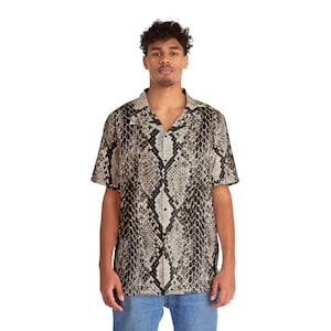 Give Me Grace Black Snakeskin Button-Up Boxy Shirt
