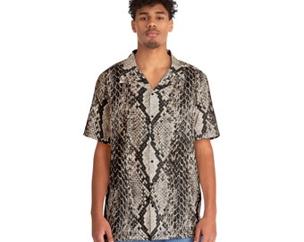 Give Me Grace Black Snakeskin Button-Up Boxy Shirt