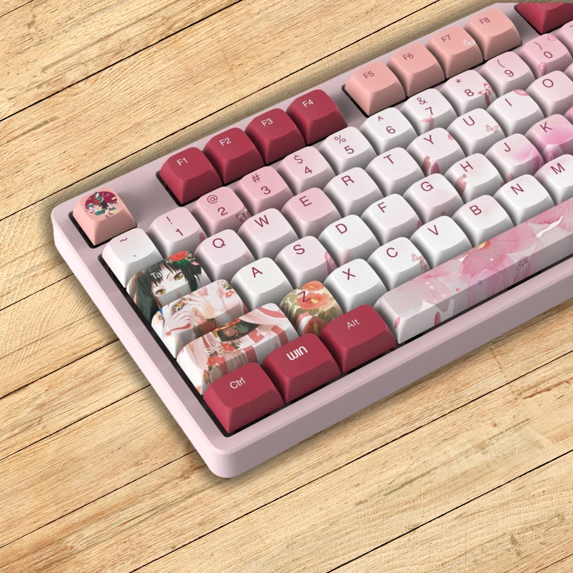 Peach Blossom Keycaps XDA Profile Dyesub PBT Keycaps Custom Etsy