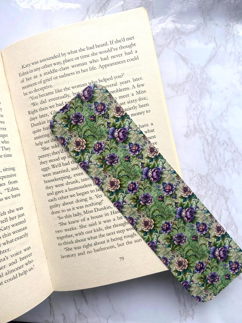 Floral Bookmark Gift Book Lover Garden Bookmark Stationery Nature Lover