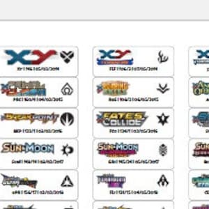Etiquetas Pokemon TCG 2014 xy - 2023 corona cenit