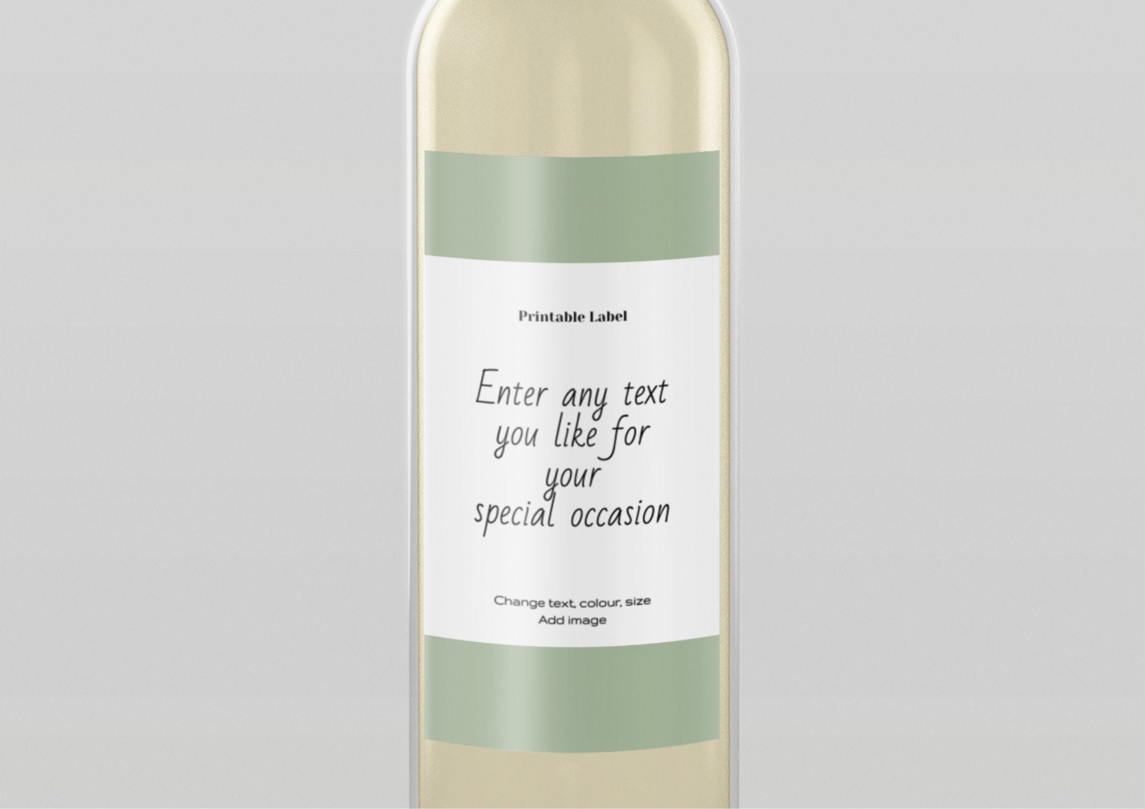 Custom Wine Bottle Label Template, Digital Download, Editable Bottle ...