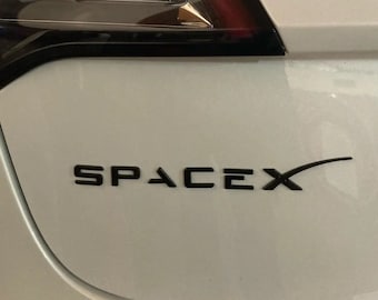 Tesla SpaceX ABS Plastic Emblem Badge Decal - Stylish Vehicle Upgrade