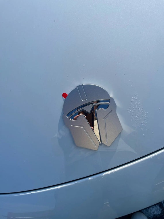 Tesla Model 3/Y Mandalorian T Logo Overlay Emblem Badge Decal - Stylish Vehicle Upgrade