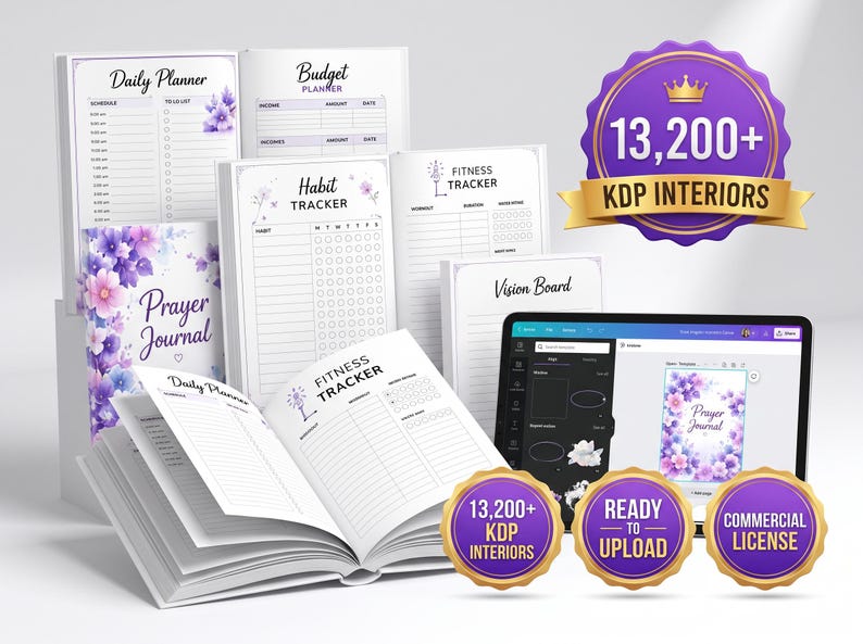 KDP Interior Bundle Canva Templates, 13200+ Low Content Book Interiors ...