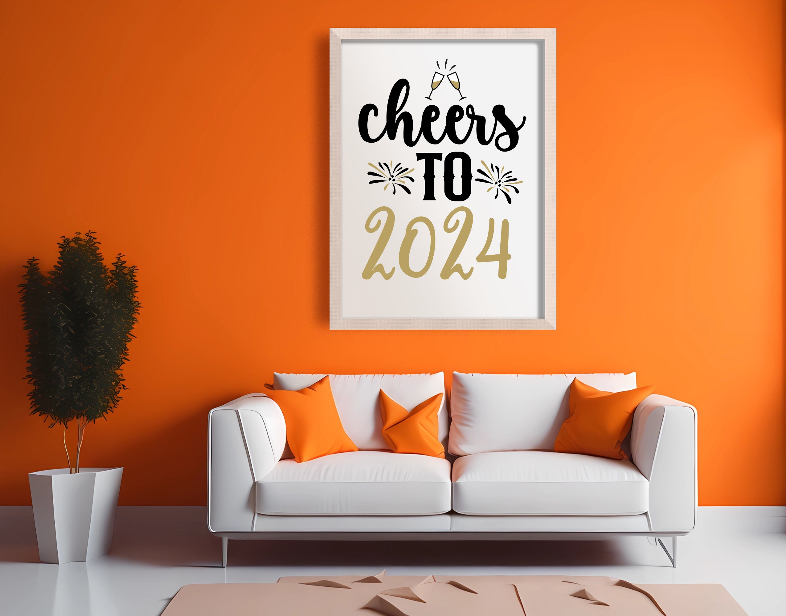 Cheers to 2024 Svg 2024 Svg Hello 2024 SVG New Year Etsy