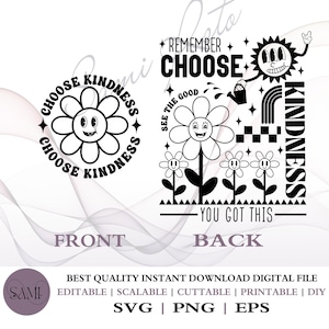 Wählen Sie Kindness SVG - Inspirational Zitat Digitaler Download