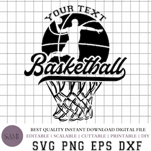 Basketball SVG PNG, Basketball Team Svg, Basketball Name Svg, basketball hoop, basketball logo sublimation, Instant download