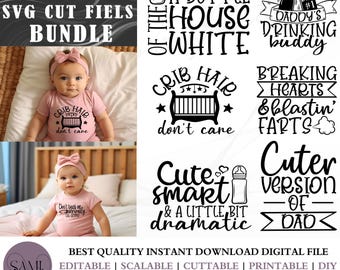 Baby SVG Bundle: Newborn Cut Files for Cricut & Silhouette (Digital Download