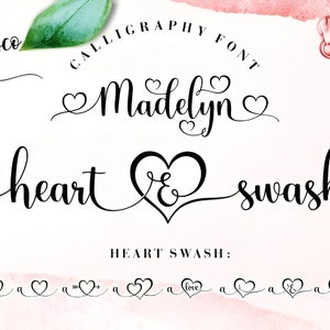 Fuente de San Valentín, San Valentín, clipart de San Valentín, fuente, fuente de corazón, fuente de boda, fuente linda, fuente escrita a mano, fuente Cricut, descarga instantánea.