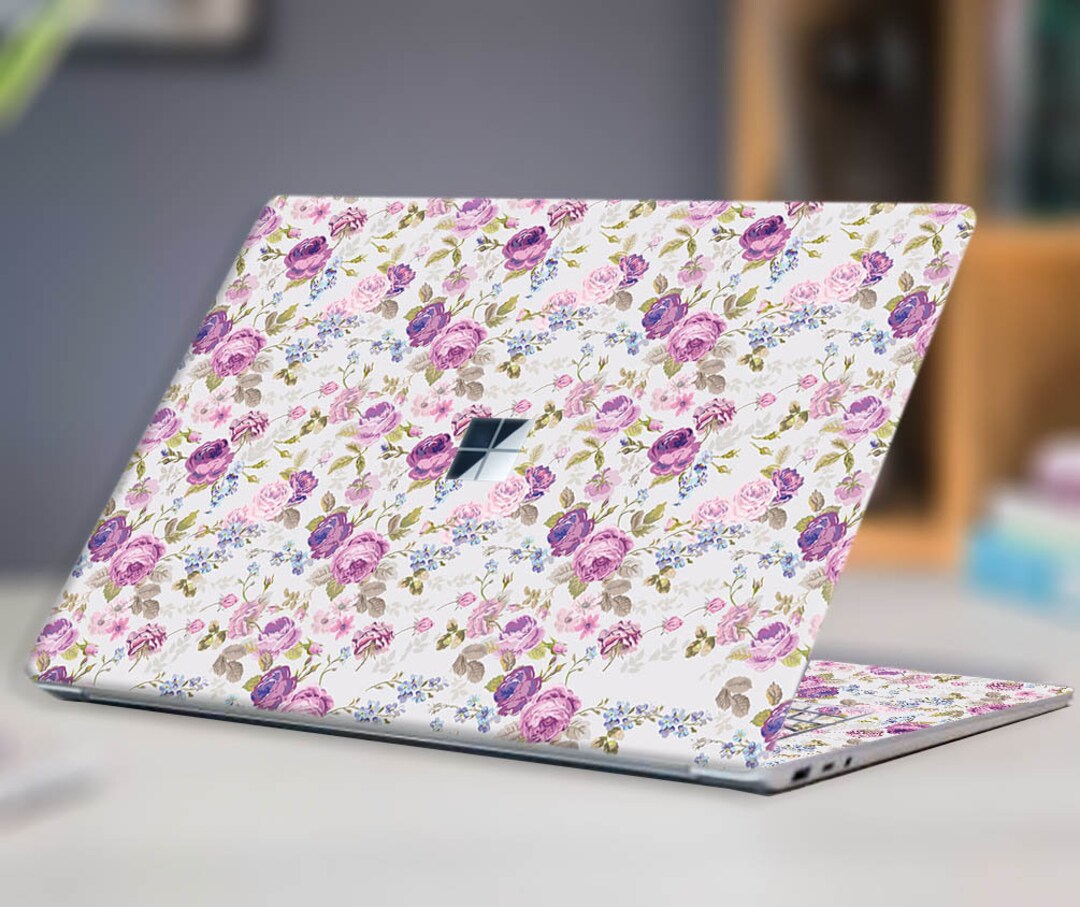 Rose Surface Laptop Go Skin Decalpurple Cover Skin Sticker Etsy