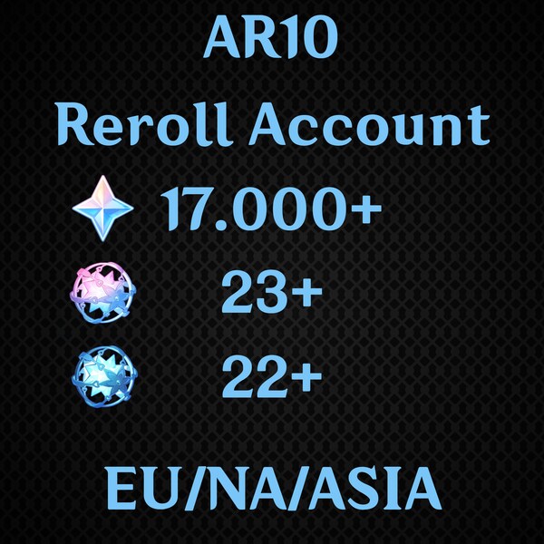 EÚ/Na/Asia Genshin Impact Reroll Account 120+ predvolania AR10+ Random Traveler
