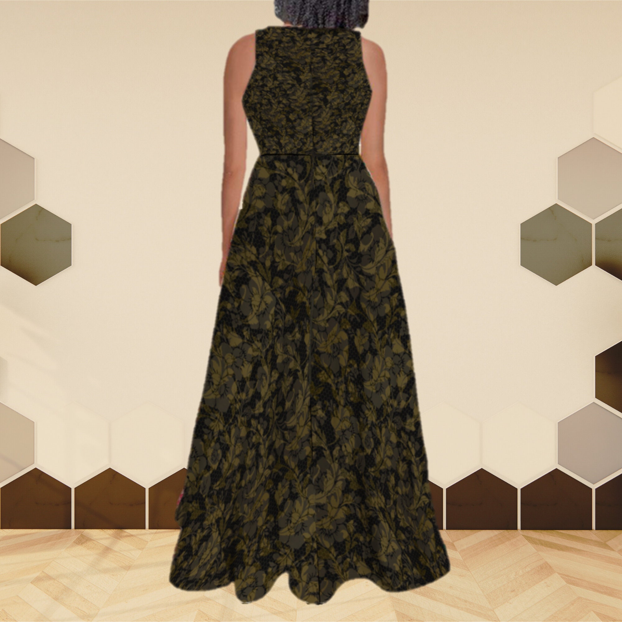black and olive green dress Black And Green Long A Line Satin Evening Prom Gown TANYA BRIDAL