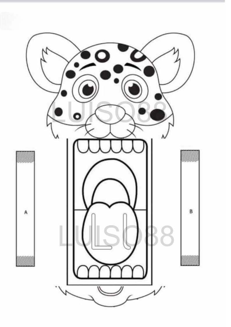 Halloween Puppet Instant Download Printable Paper Puppet Game Puppet