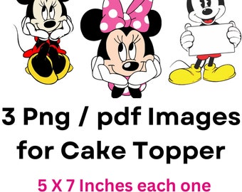 Décoration imprimable pour gâteau ou cupcake Mickey Raton Miguelito décoration fête d'anniversaire souris dessin animé