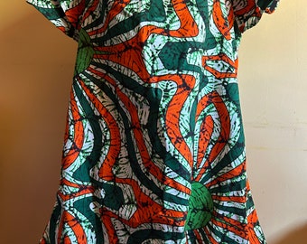 Ankara top/Blouse for ladies , 100% Cotton, African Ankara top, Ankara fabric, casual, summer outfit, off shoulder/tank tops/ XL only