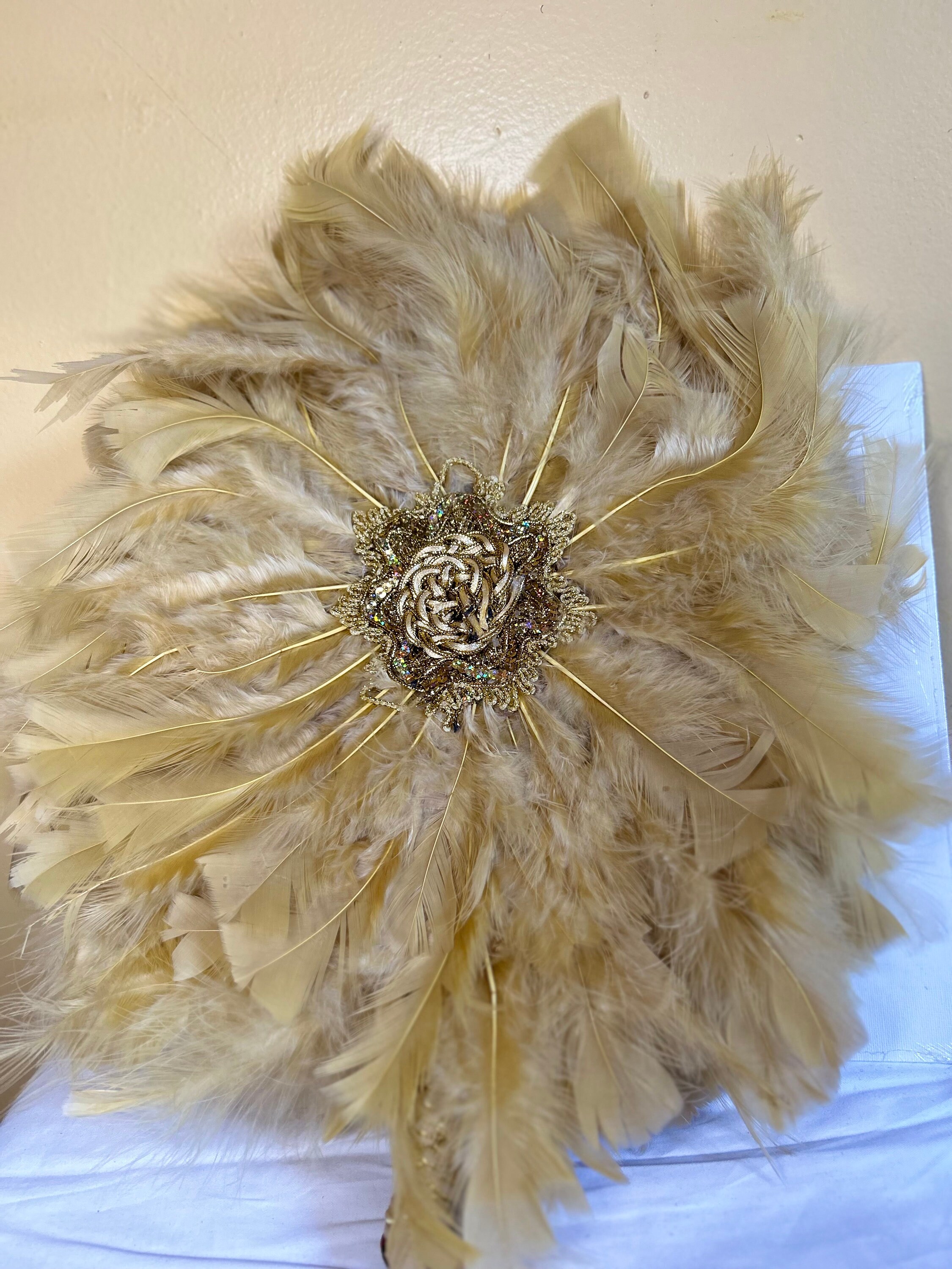 African bridal fan. From Nigeria.  New $189 il_fullxfull.5229540953_s3oy.jpg main image 2