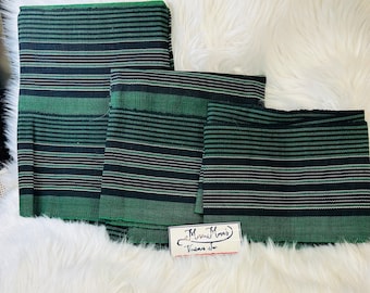 Bridal Aso Oke Set: Gele, Ipele & Fila Fabric Strip