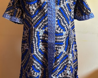 Ankara Dress: African Print Summer Dress, Size M