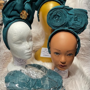 Aso Oke Headband|Traditional Yoruba African Head Wrap Accessory|African Headband, Asooke fabric, traditional wedding hat|Adjustable Hairband