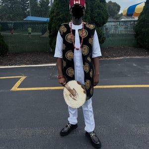 Isi Agu/Tiger Head Ozo/Ichie Ozo outfit,African Men, Isi Agu Igbo, Nigerian/African men Igbo shirt men wedding. Igbo cultural shirt  VEST