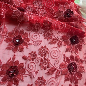 French sequins lace fabric, Trimming, Tulle Net lace for party/women African lace fabric Trimmings-blouse wedding, engagement- Sold per Yard