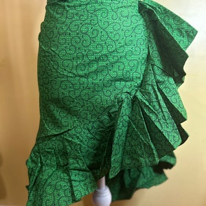 Ankara Skirt, ankara ruffle skirt, African skirt, Ankara fabric, all event, women, layered hi-low skirt, short ruffle skirt. Avail: L/XL/2XL