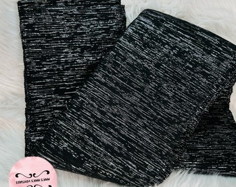 Black Metallic Aso Oke Fabric Strips: Nigerian Woven Bundle