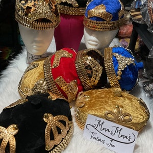 Velvet Igbo Ozo Cap: Nigerian Mens Wedding Hat