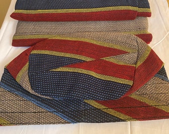 Aso Oke Gele & Fila Set: Nigerian Head Tie, Men's Hat (Size 23)
